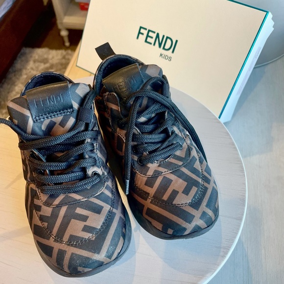 Fendi Beige Neoprene Trainers - Picture 2 of 7